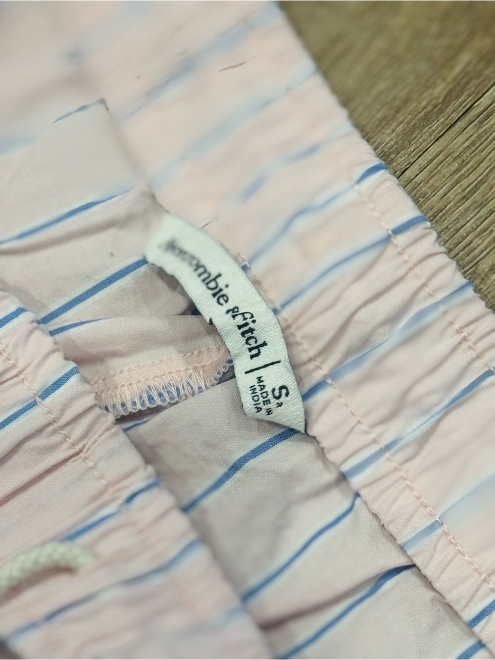 Abercrombie & Fitch Pink and Blue Striped Joggers - Picture 5 of 5